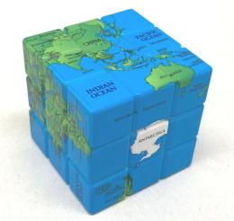 Calvin's Puzzle Flag World Map 3x3 Cube