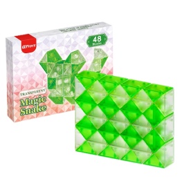 QiYi 48-Block Magic Snake Transparent Green