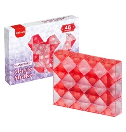 QiYi 48-Block Magic Snake Transparent Red