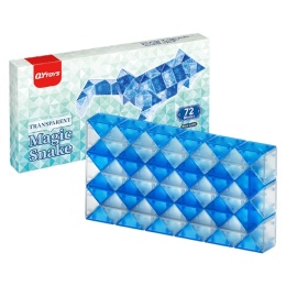 QiYi 72-Block Magic Snake Transparent Blue